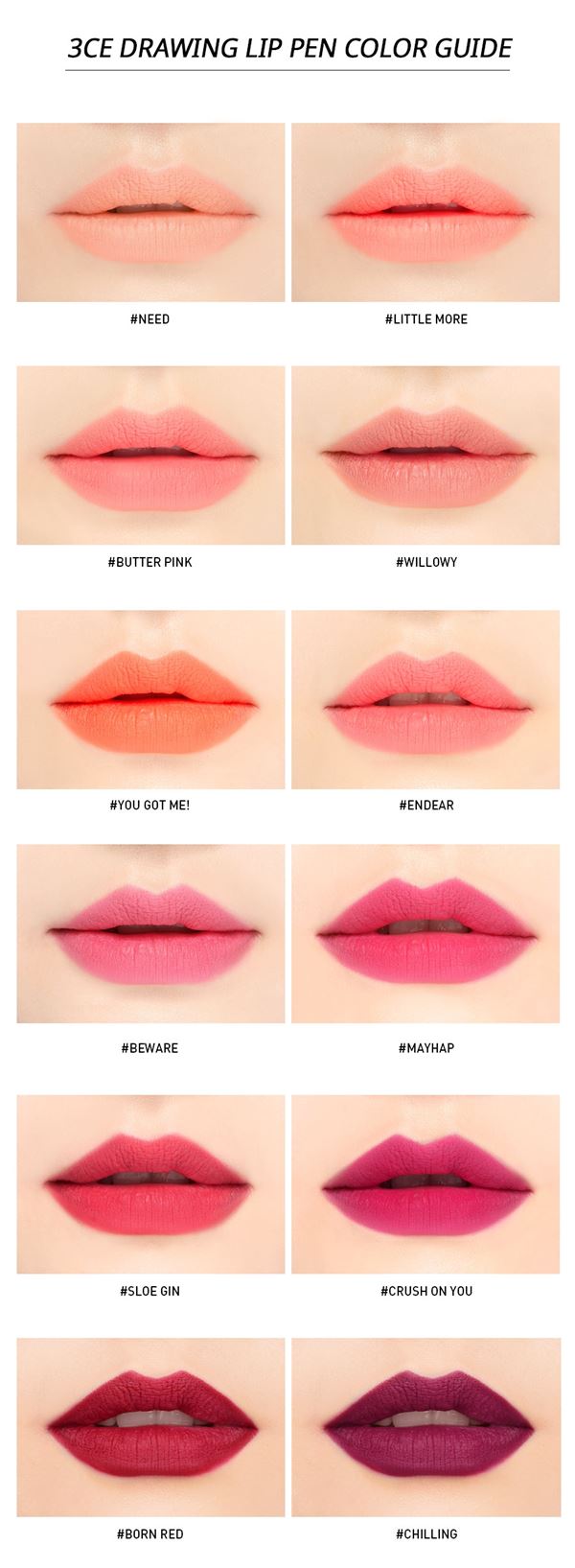 ลิป 3CE Stylenanda Drawing Lip Pen Kit